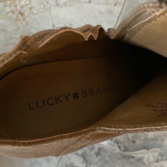Lucky Brand Women’s Wedge Suede Ankle Booties - Picture 5 of 5